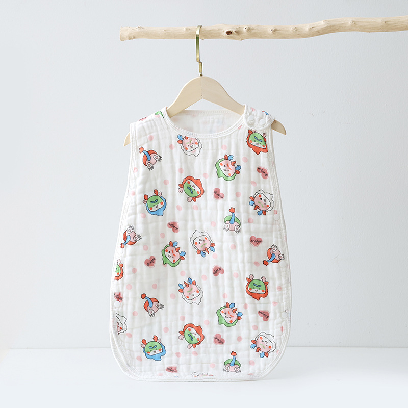 Picture of Spring and Summer Gauze Sleeping Bag Soft and Comfortable Absorbent Breathable Two-piece Neonatal Kick-proof Four or Six-layer Baby Sleeping Bag