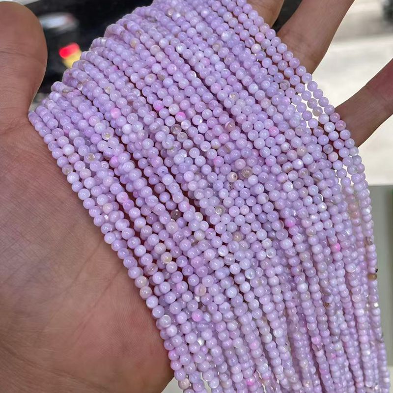 Picture of 3mm Natural Freshwater Shell Beads Round Beads Colorful DIY Jewelry Accessories Hairpin Shell Beads Bracelet Necklace Clavicle Chain Beads