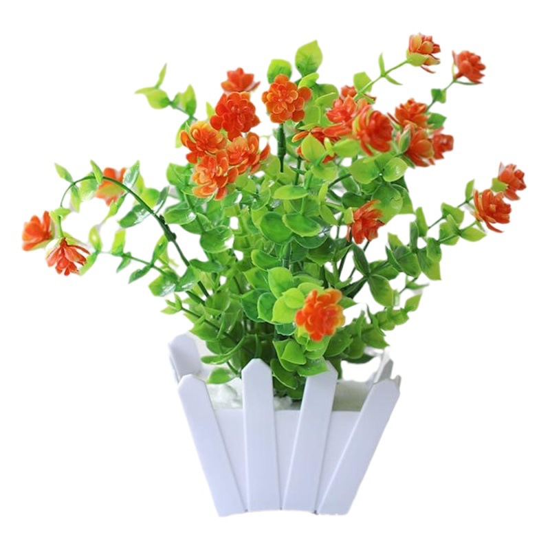 Artificial artificial flower small pot indoor decoration home decoration dried flower suit dining table plastic flower bonsai plant Camellia