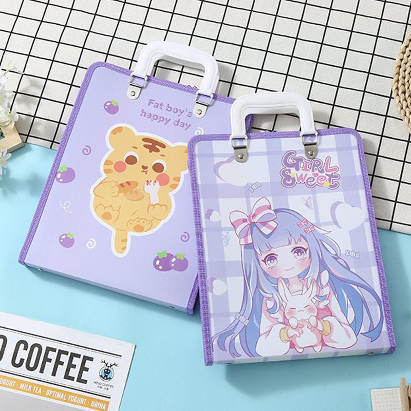Portable Organ bag a4 test paper bag multi-layer large capacity primary school student subject classification organ clip test paper clip storage bag