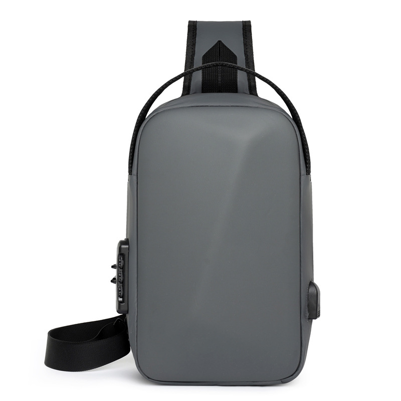 Picture of Large Capacity Outdoor Riding Crossbody Bag Men's Multifunctional Usb Rechargeable Shoulder Bag Business Simple New Chest Bag