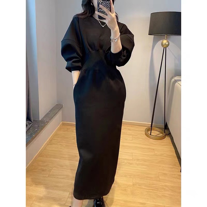 [Luxury temperament] high-end women's clothing Hepburn style design sense dress summer hot selling celebrity temperament hip skirt