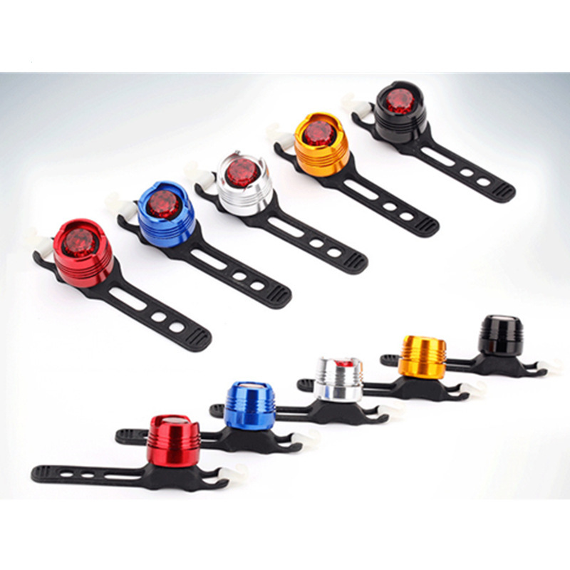 Bicycle bicycle frog light warning safety LED aluminum alloy helmet red light tail light silicone t6led mountain bike