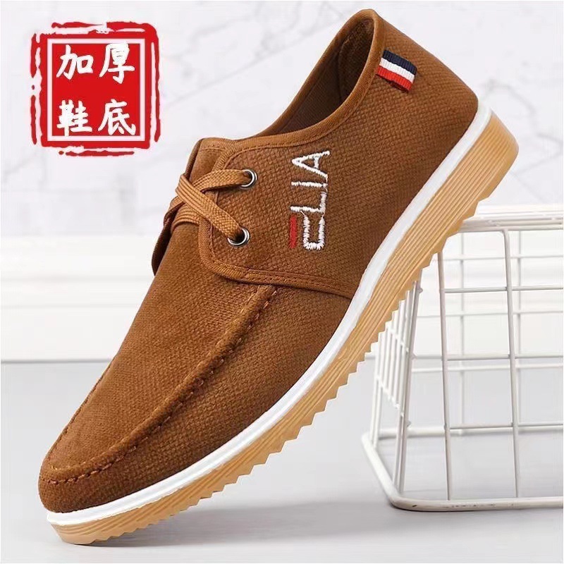 Wholesale old Beijing men's shoes cloth shoes foreign trade retail spring and autumn lazy shoes work shoes casual shoes Oxford bottom non-slip