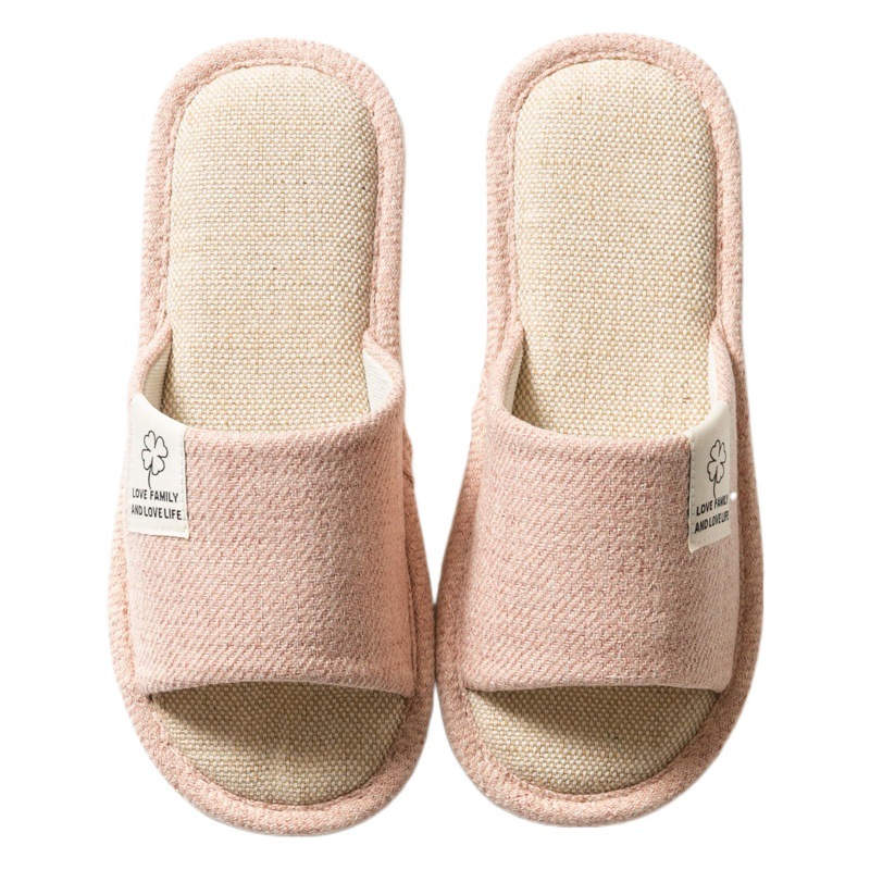 Linen Slippers Women's Spring and Autumn Indoor Cotton and Linen Home Wholesale Four Seasons Universal Couple Fabric Floor Slippers Men's Summer