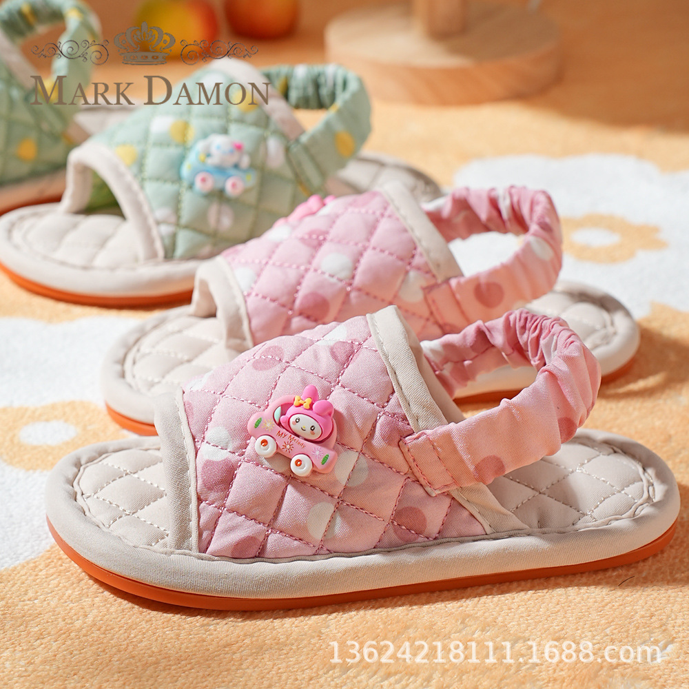 Ll Children's Indoor Soft Cloth Bottom Toddler Male and Female Baby 1-3 Years Old Pure Cotton Spring & Fall Seasons Anti-Slip Drag Cartoon Style