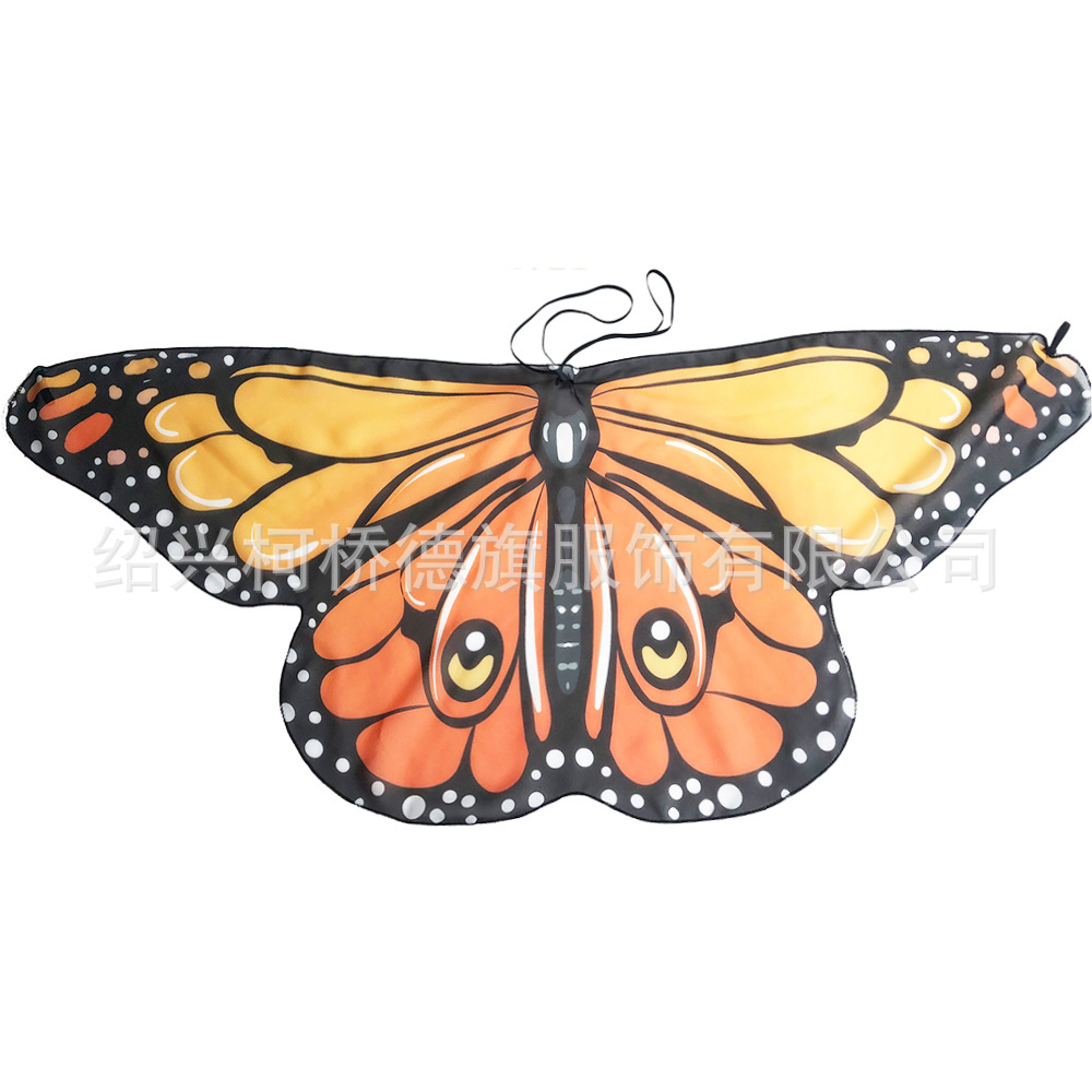 Halloween Butterfly Cloak Cross-Border Cloak Kidsren's Small Butterfly Decoration Kidsren's Butterfly Scarf Shawl Holiday Dress