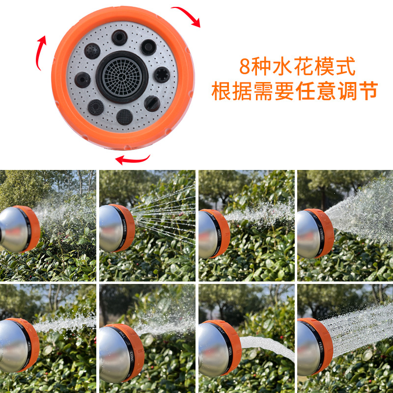 Picture of Wholesale 8 function garden shower water gun watering vegetables thumb push garden long rod multifunctional watering nozzle