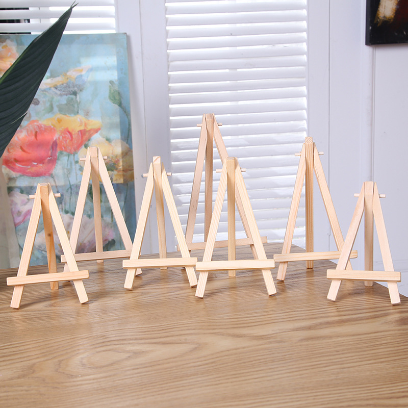 Picture of 8*15 Easel Mini Pine Tripod Wooden Mobile Phone Small Stand Desktop Painting Display Stand Factory Direct Sale