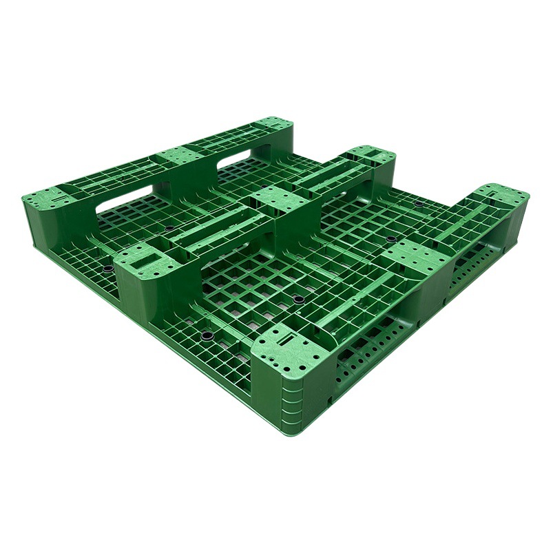 1010 grid Sichuan type pallet army green plastic forklift pallet supermarket logistics warehouse shelf moisture proof pallet