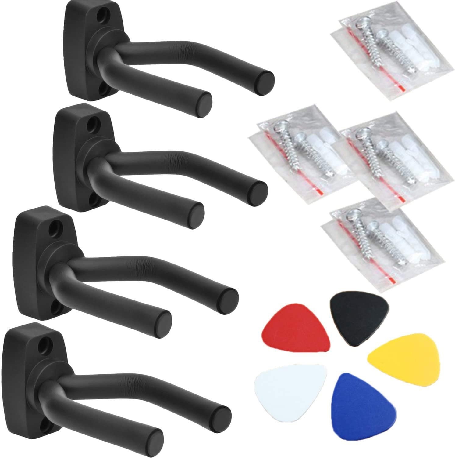 Guitar hook plastic hook ukulele wall hook metal sponge hook with pick 5
