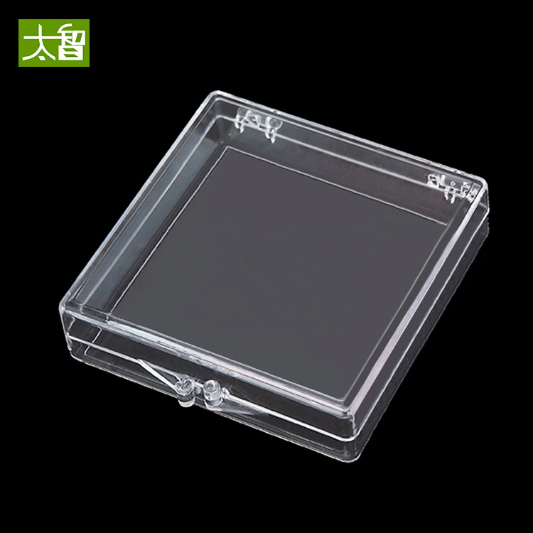 Square crystal box high transparent plastic box with lid lens packaging box full transparent PS display box S12