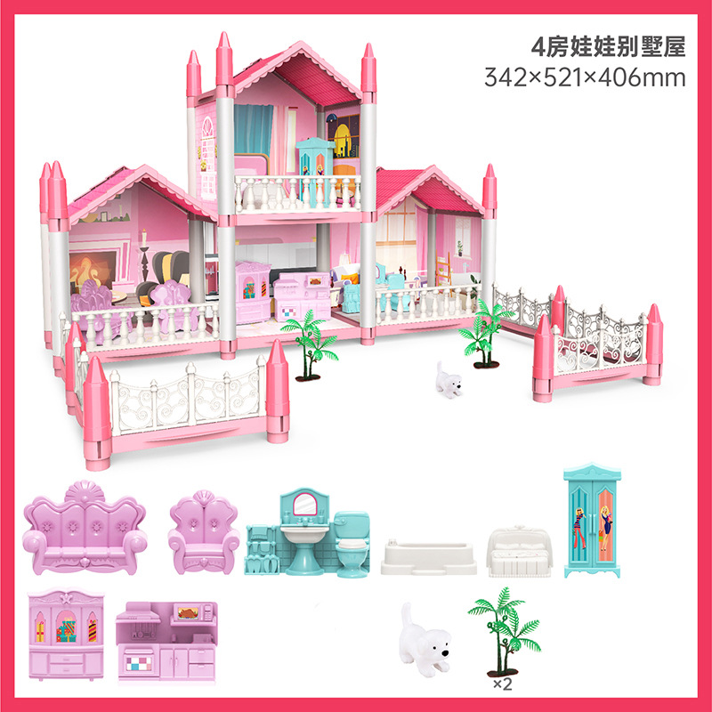 Picture of Cross-Border Assembled DIY House Castle Princess House Model Toy House Educational Doll House Girl Play House Set