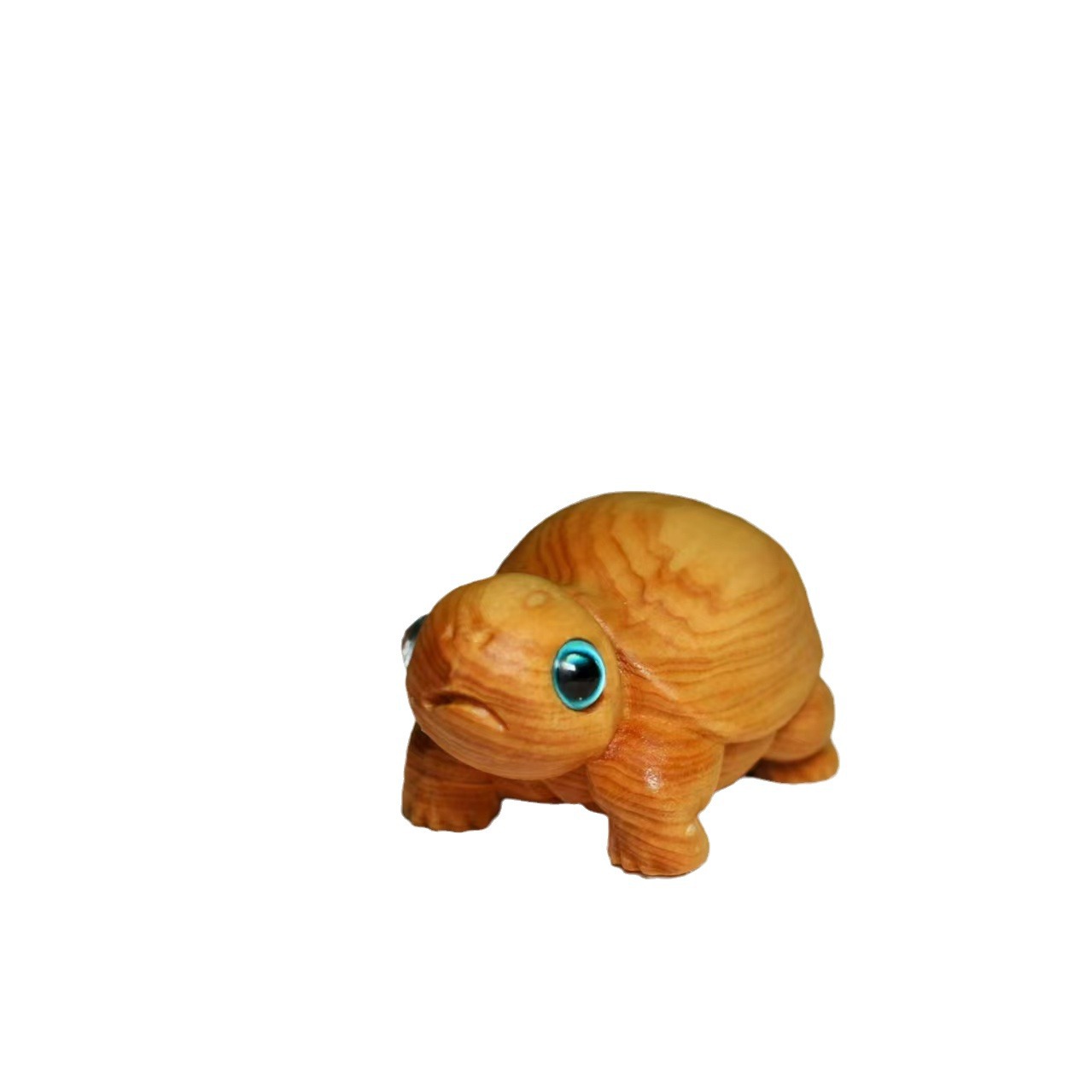 Picture of Thuja Wood Carving Animal Handle Piece Money Turtle Longevity Turtle Lucking Money into Treasure Car Small Ornaments Rich World