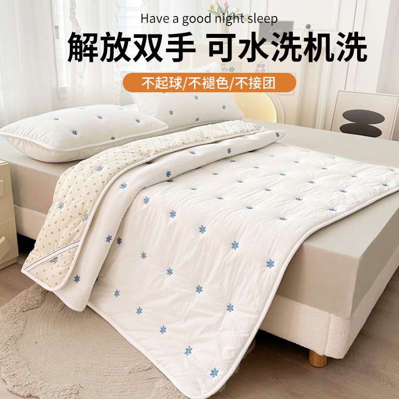 Picture of Pure Soy Fiber Foldable Mattress Cover Student Soft Cushion Thin Mattress Quilt Removable Protective Pad