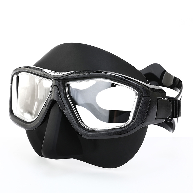Picture of Wave Professional Anti-Fog Large Frame Lens Free Diving Snorkeling Wholesale Scuba Full Face Large Frame Diving Goggles