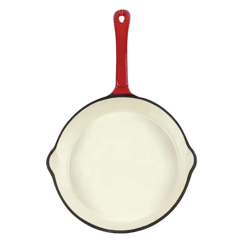 Enamel Pan Mini Cast Iron Enamel Egg Pan Pig Iron Not Easy to Stick Less Fume Steak Frying Pan