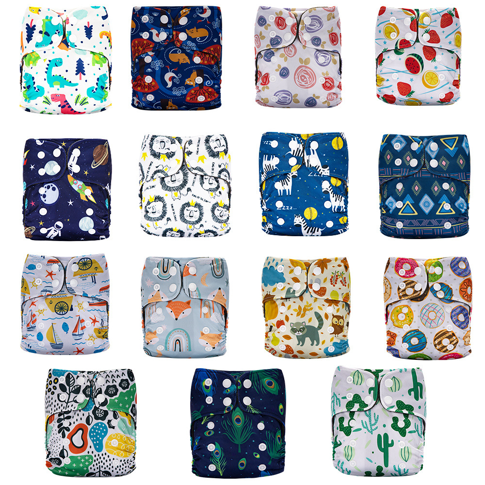 Picture of Foreign Trade Hot Baby Cloth Diapers 0-6 Months Newborn Baby Washed Diapers Black Waterproof Diapers