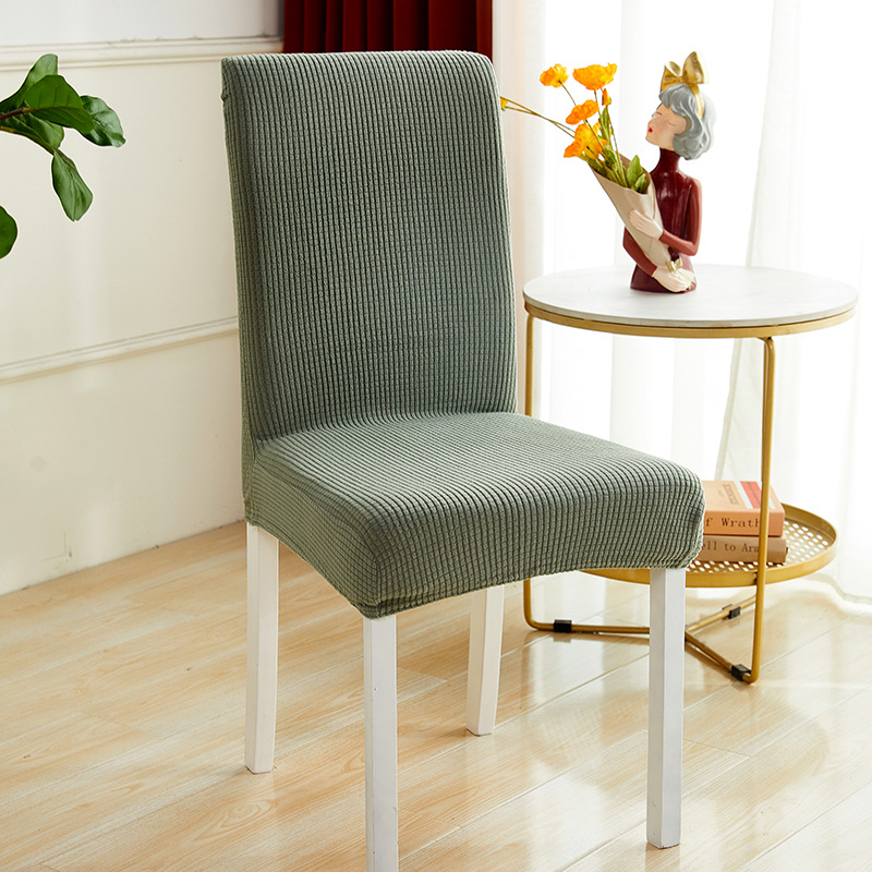 Picture of Plaid Polar Fleece Thickeneded One-Piece Elastic Hotel Restaurant Chair Cover Anti-Fouling Stool Cover Chair Cover