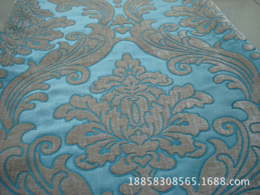 Picture of European chenille jacquard fabric sofa curtain fabric imitation viscose thickened chenille fabric manufacturers