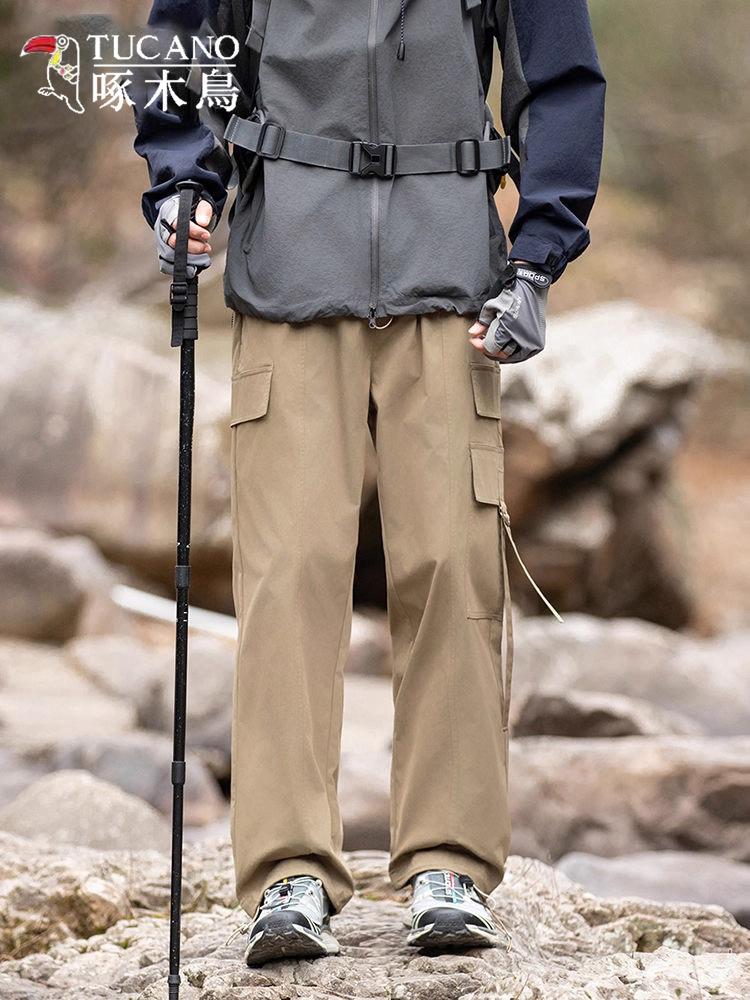 Woodpecker Cargo Pants Men's 2025 New Spring and Autumn Outdoor Mountaineering Loose Straight Versatile Multi-Pocket Slacks