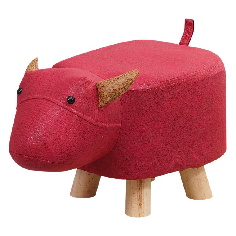 Picture of Elephant Stool children's animal stool solid wood shoe changing stool creative small stool home living room cartoon cute low stool