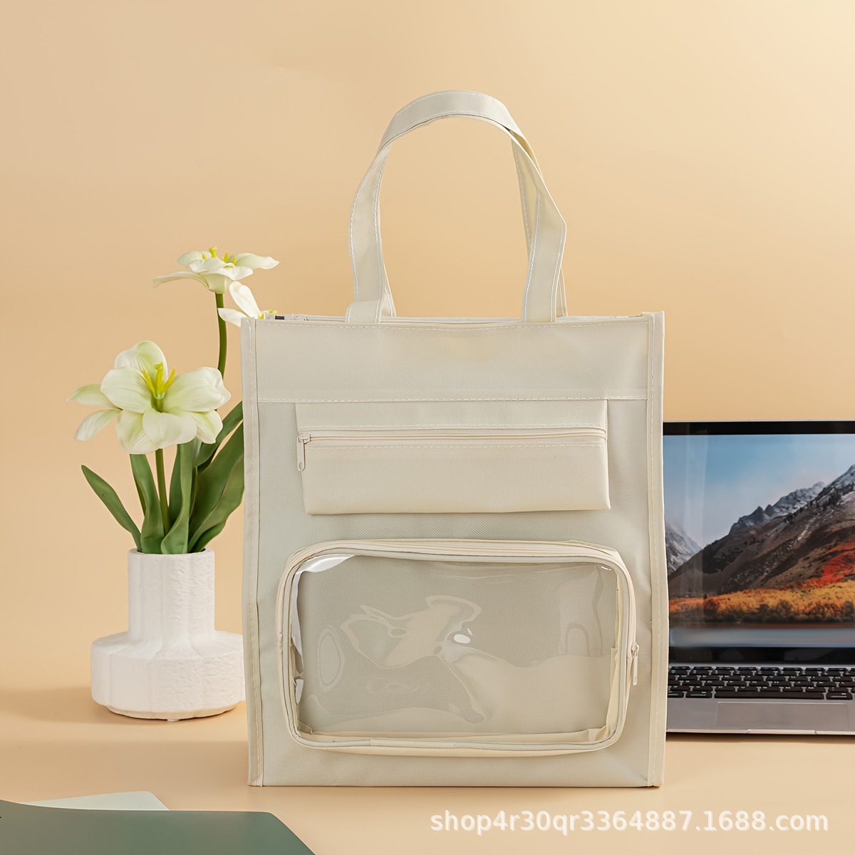Picture of 2024 tutorial bag handbag carrying book bag primary school student file bag storage bag girl handbag simple
