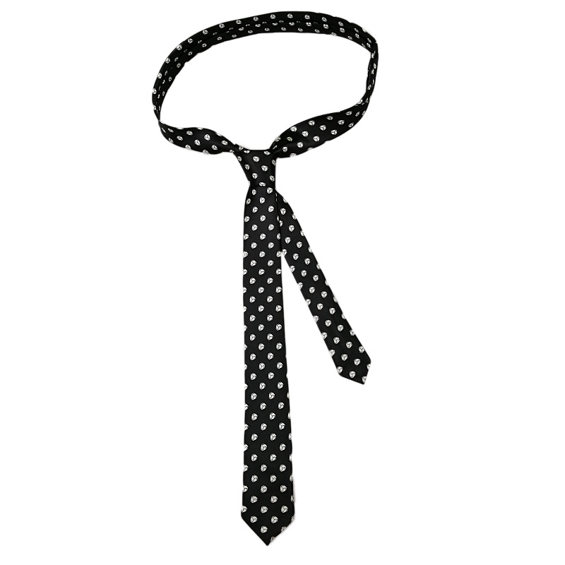 Picture of Zebra Leopard Print Love Poker Letters 5cm Matchinging Shirt Ins Student Tie Unisex Versatile Can Be Customized