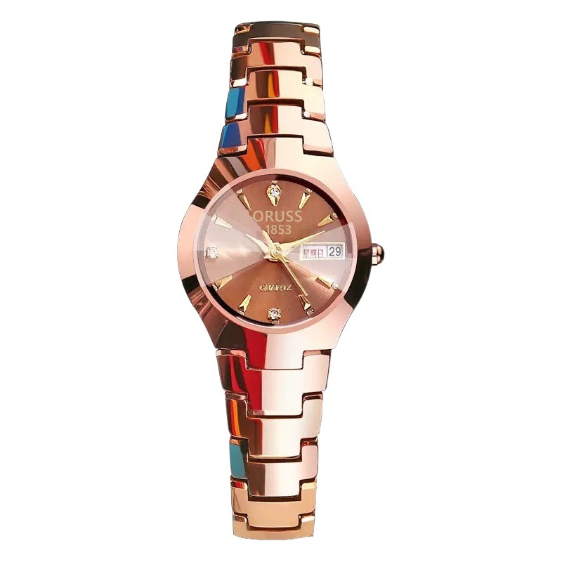 Watch Female Student Steel Band Korean Trendy Simple Fashion Waterproof Casual Women's Watch Distinctive Quartz Watch Women's Watch