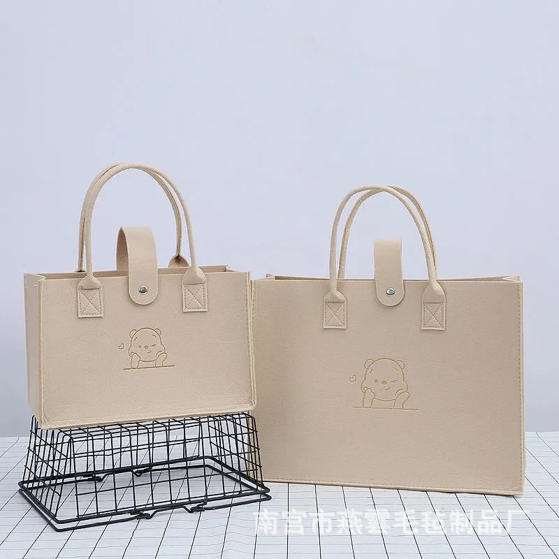 Custom New Felt Bag Large Capacity Tote Bag Simple Fashion Shoulder Handbag Advertising Gift Bag Hand Bag