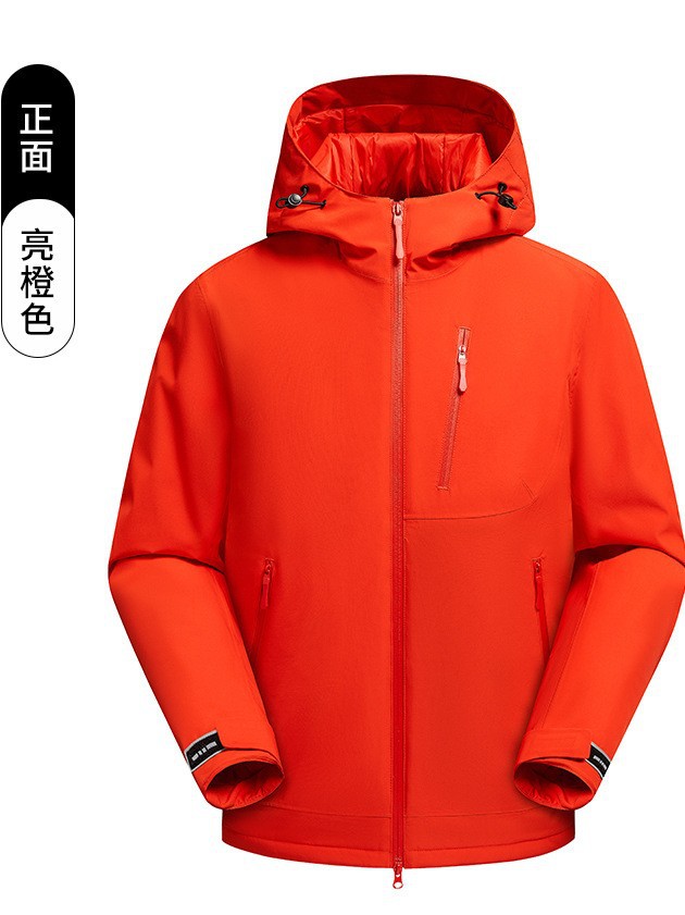 25. New cotton jacket for men and women couples thickened in winter to protect against cold and warmth, windproof and waterproof, outdoor integrated padded jacket