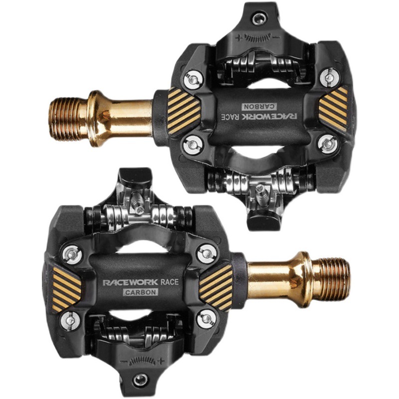 Picture of RACEWORK mountain bike lock pedal bicycle self-locking pedal ultra light DU bearing SPD pedal M8100 pedal