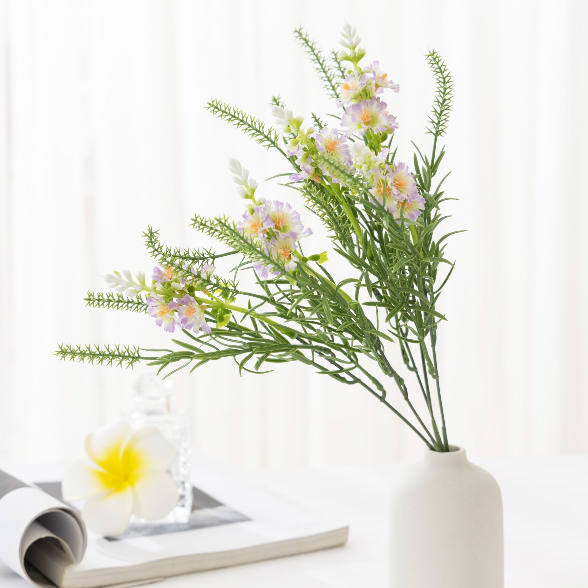 Picture of Baihuabang Simulation Plant Lavender Small Floral Water Grass Handmade Flower Foreign Trade Simulation Flower Ornaments Plastic Decorative Flower