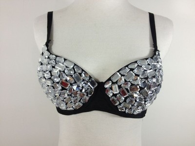 Picture of A variety of nightclub sexy sequined colored diamond rivet rhinestone bra shorts pole dance bar DS watch performance bra
