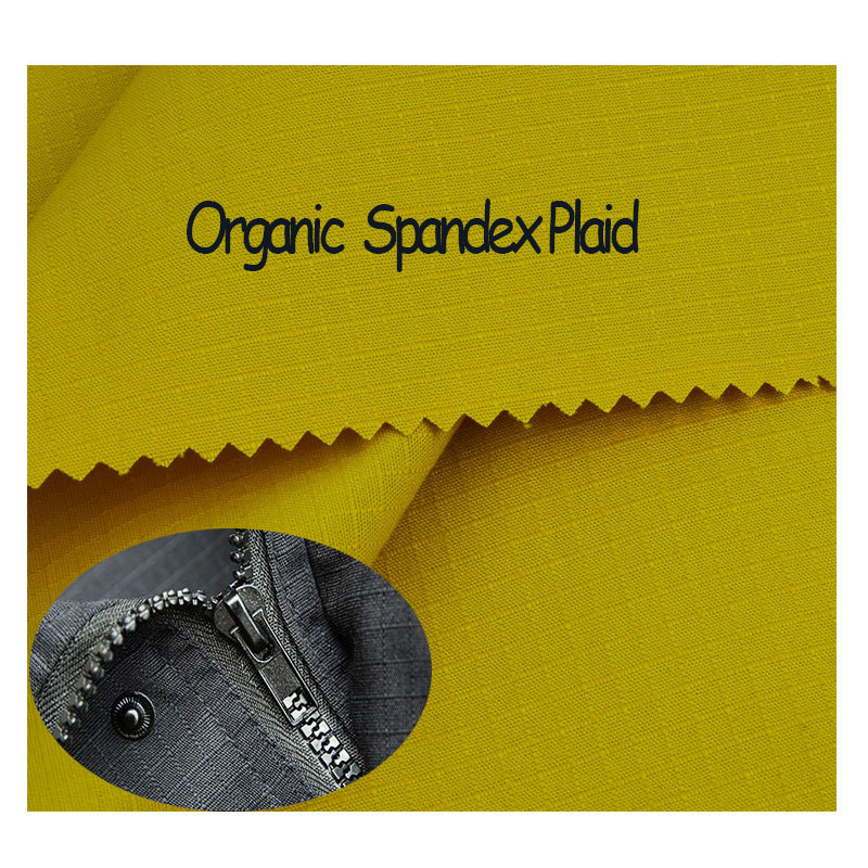 Organic Cotton Stretch Plaid 220Gsm Autum Work Uniform Pants Casual Wear Fabric