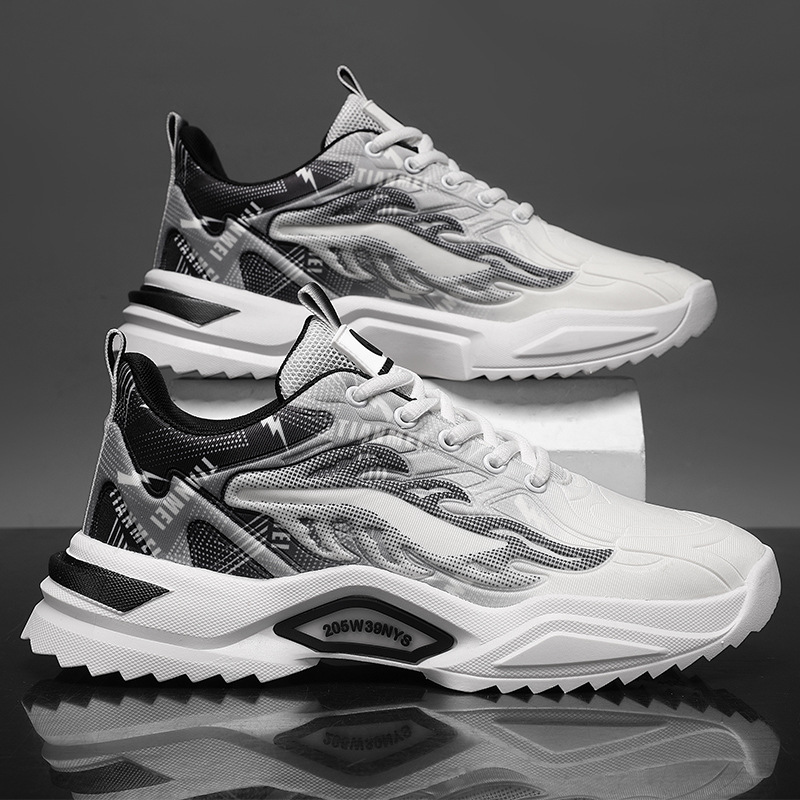 Spring Men's Shoes 2025 New Breathable Mesh Thick Bottom sneaker Teenager All-match Casual Running Torre Trendy Shoes