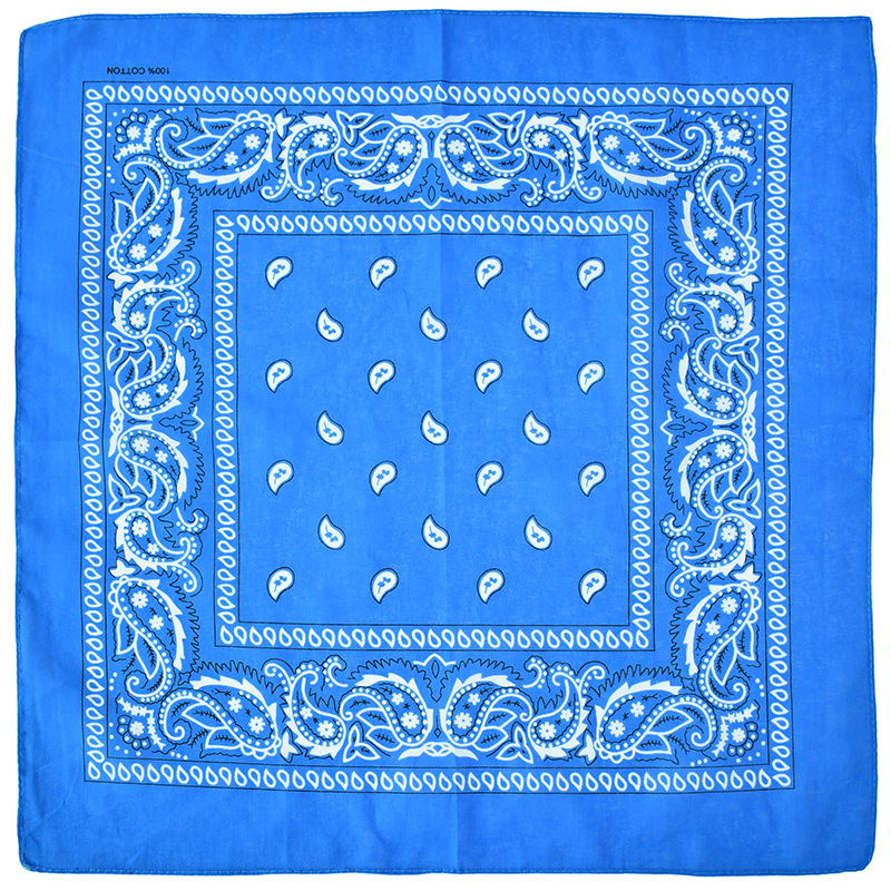 Picture of Factory Wholesale European and American Cashew Flower Square Scarf Outdoor Sports Cycling Hip-Hop Spot Pure Cotton Insect Printed Headscarf
