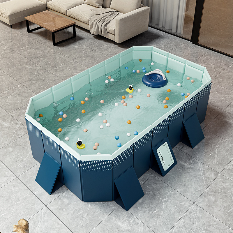 Picture of Swimming Pool Thickened Wear-resistant Installation-free Swimming Pool Outdoor Non-inflatable Foldable Paddling Pool Children's Household Pool