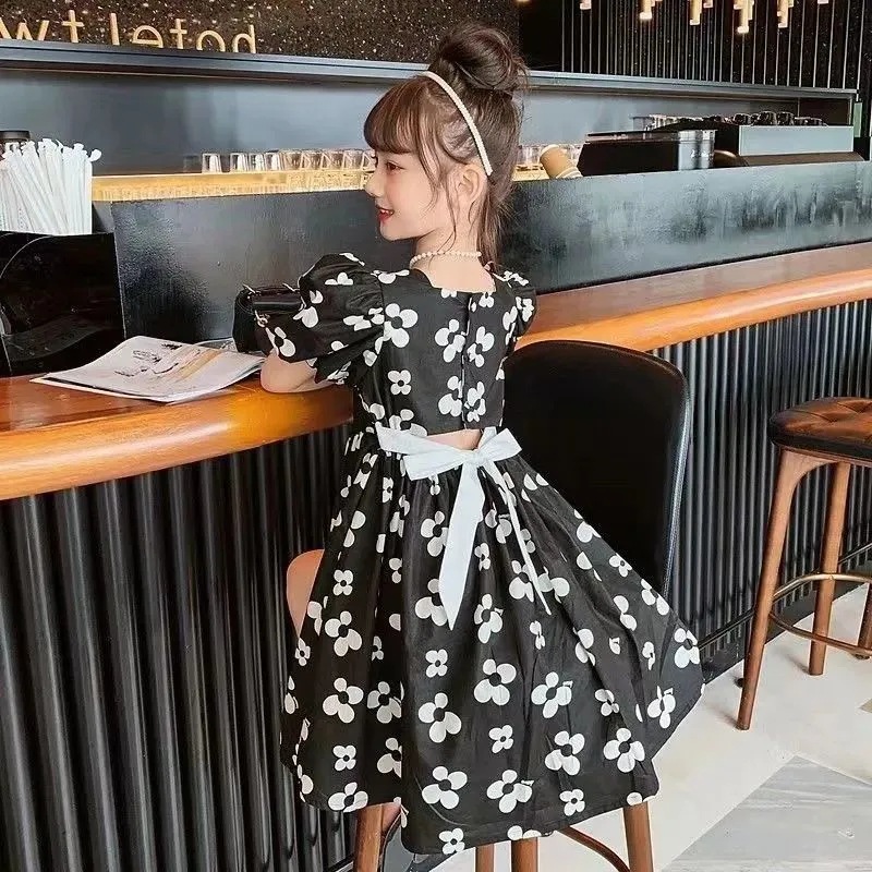 Girls' Dress Summer 2023 New Korean Style Western Style Girls' Big Children's Princess Dress Children's Summer Dress Trendy