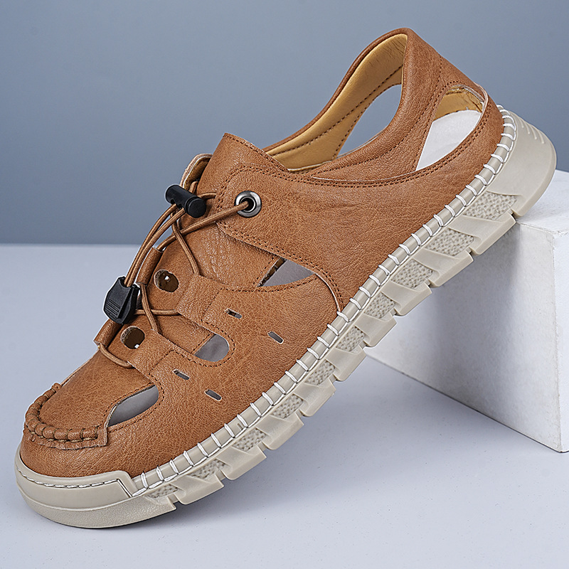 Hole Shoes Men's 2025 Summer New Breathable Outdoor Driving Sports Sandals Men's 2507 Beach Shoes
