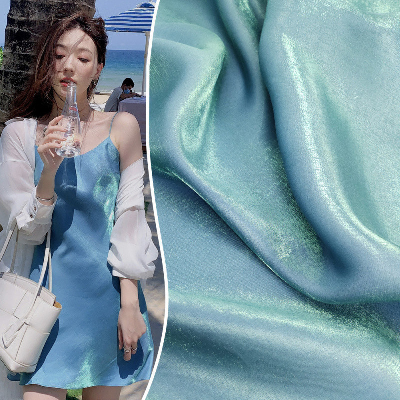 Fabric Processing Mermaid Silk Satin Gradient Dress Han Dynasty Skirt Doll Clothes DIY Dress Fabric