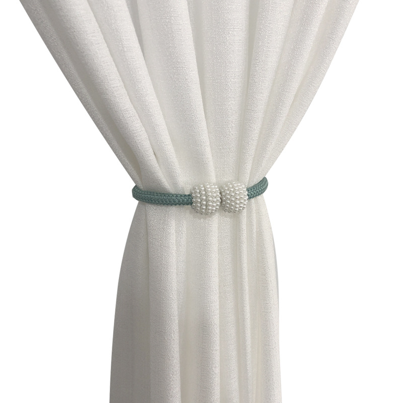 Picture of Cross-border Wholesale Simple High-strength Magnetic Pearl Magnetic Buckle Fabric Storage Lace-up Curtain Magnetic Buckle Curtain Strap