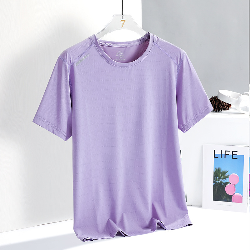 Picture of Summer New Printed Ice Silk T-shirt Men's Sports Leisure Running Fitness Breathable Short-sleeved Men's Outdoor Quick-drying Clothes