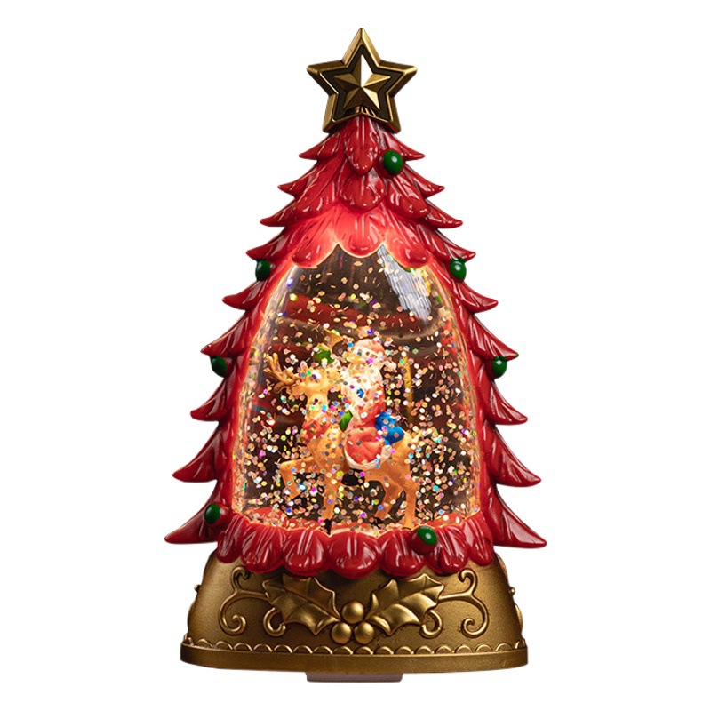 Christmas scene layout small gift crafts snow crystal ball children toddler toys birthday gift ornaments