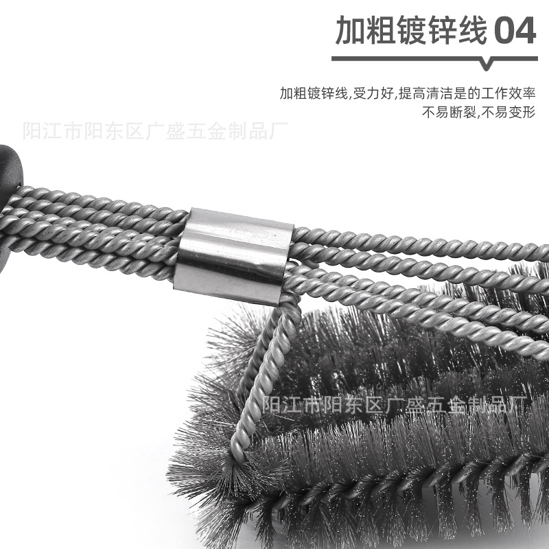 Picture of BBQ cross-border cleaning barbecue brush steel wire brush barbecue grill net Brush grill steel wire brush cleaning brush barbecue tools