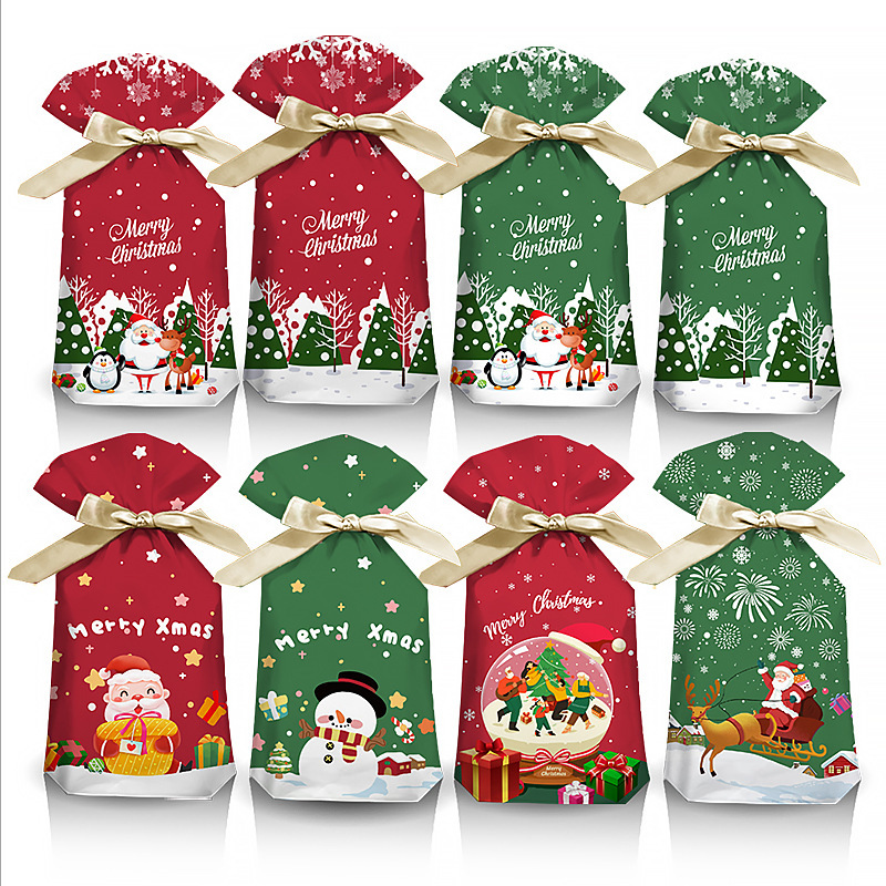 New Original Christmas Cookies Candy Packaging Bag Snowflake Crisp Nougat Machine Seal Bag Baking Gift Bag