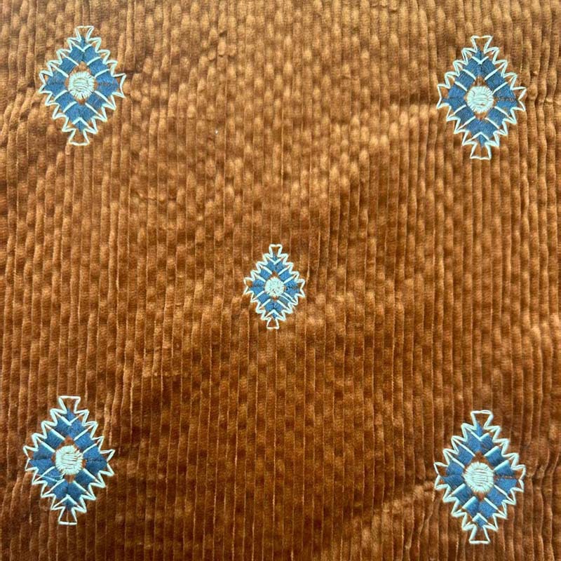 Pure cotton embroidered corduroy feels soft to the touch, corduroy embroidered women's and children's pants, corduroy fabric