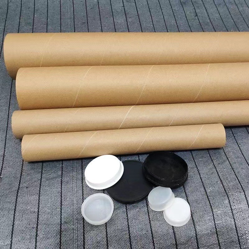 Picture of Yiwu paper tube barrel round kraft paper tube creative handmade diy poster tube paper wrapping paper painting and calligraphy barrel label tube