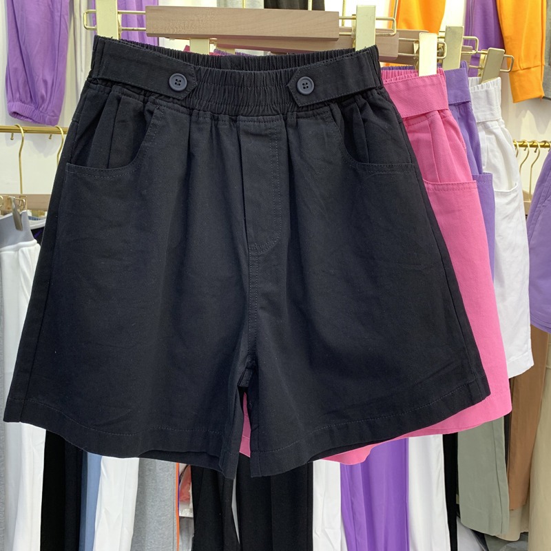 Picture of Denim Wide-Leg Shorts for Women 2025 Summer Hong Kong Style Daddy Students Outer Wear Five-Quarter Pants Loose Cotton Wide-Leg Pants