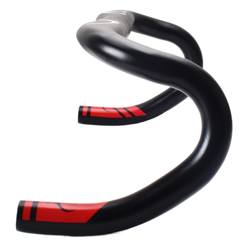 Road car bending handle racing wind-breaking bicycle aluminum alloy handlebar folding dead speed 31.8*420mm bending handle